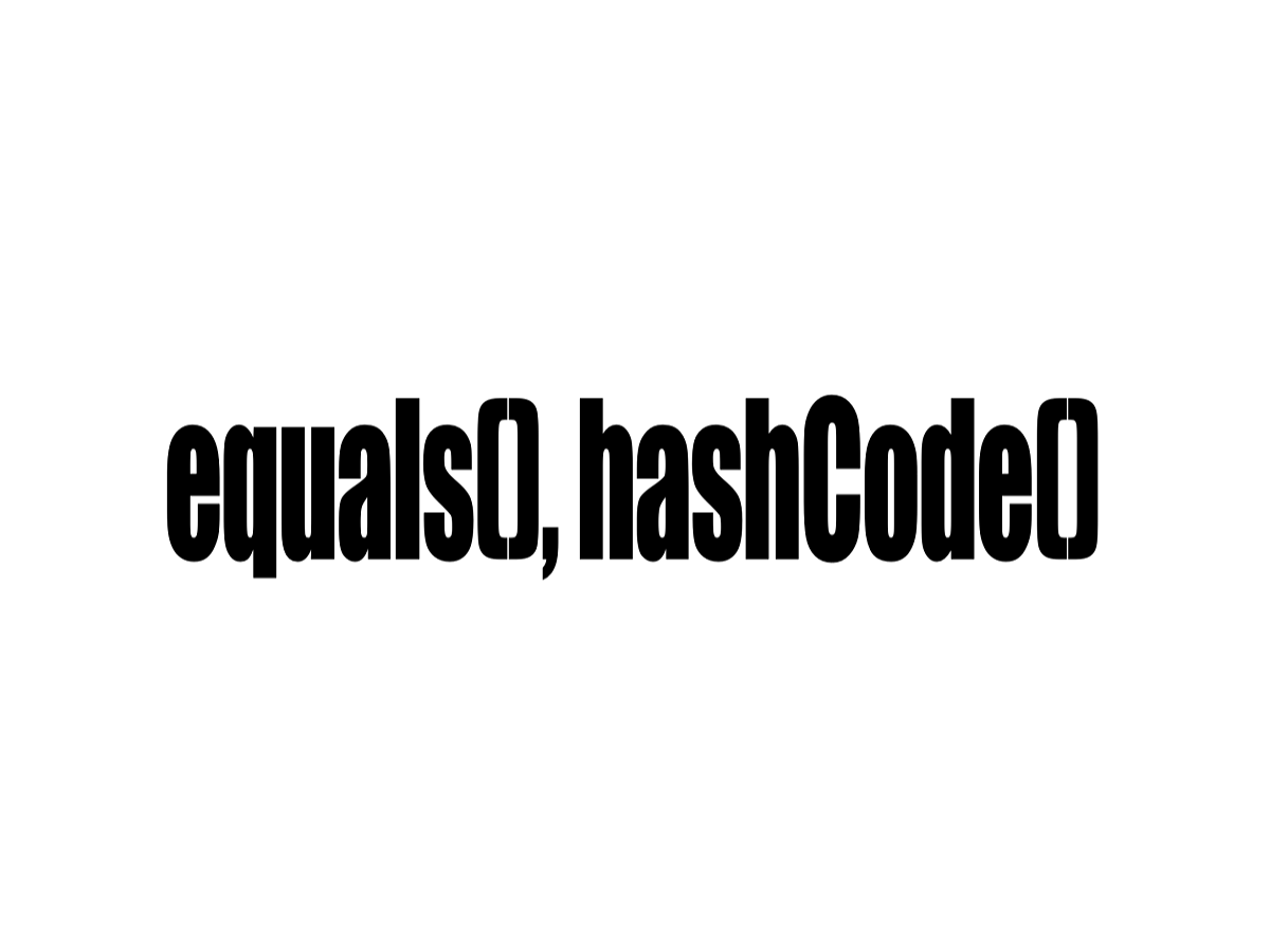 equals와hashCode